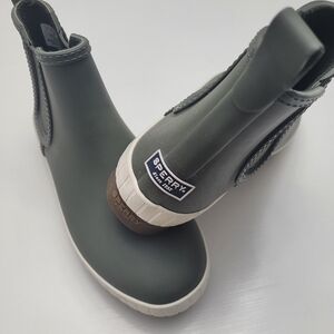 Sperry Womens Olive Green Rain Boots